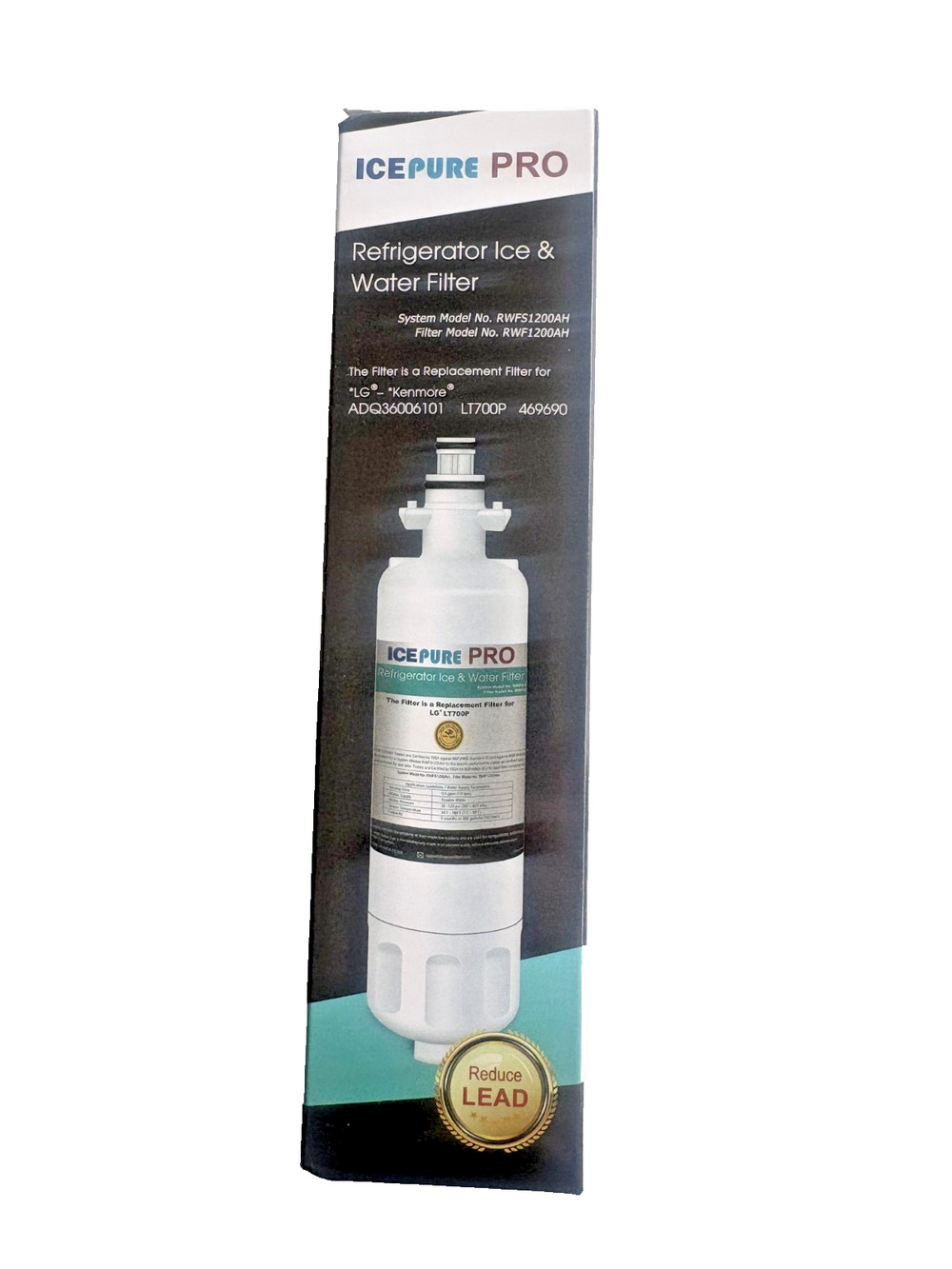 ICEPURE PRO RWF1200AH Refrigerator Water Filter, lot of 2 sealed